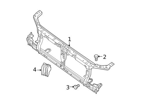 Radiator Support for 2009 Nissan Xterra #0