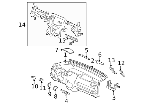 Instrument Panel for 2003 Honda Civic #1