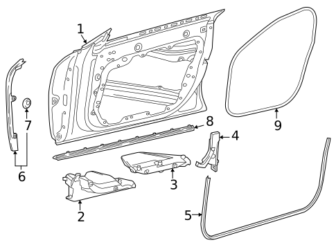 Door & Components for 2019 Mercedes-Benz AMG GT 63 #0
