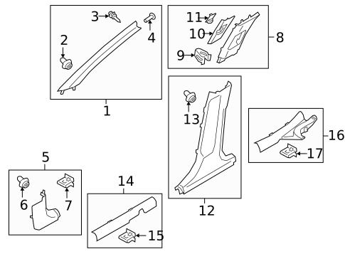 Interior Trim - Pillars for 2020 Kia Forte #0