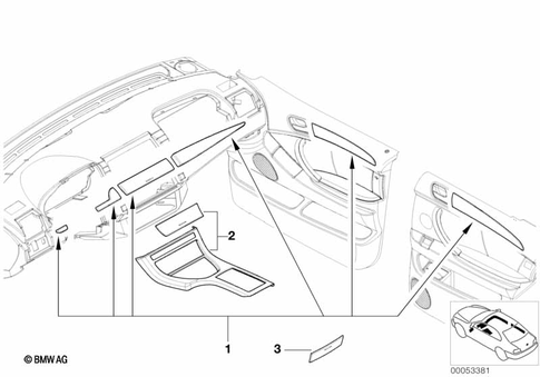 Interior Equipment Components for 2005 BMW X5 3.0i #26