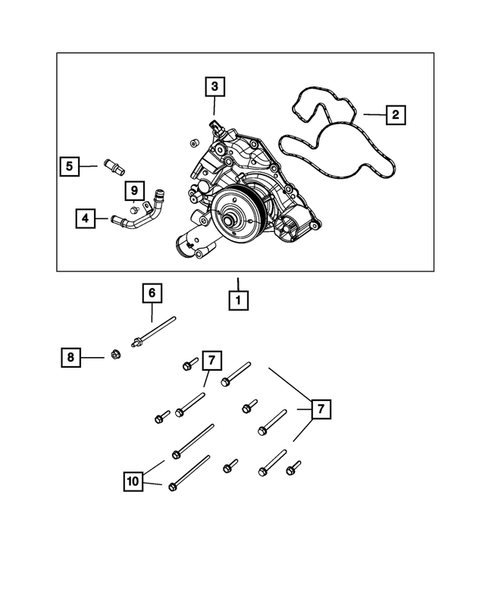Water Pump and Related Parts for 2016 Ram 1500 #0