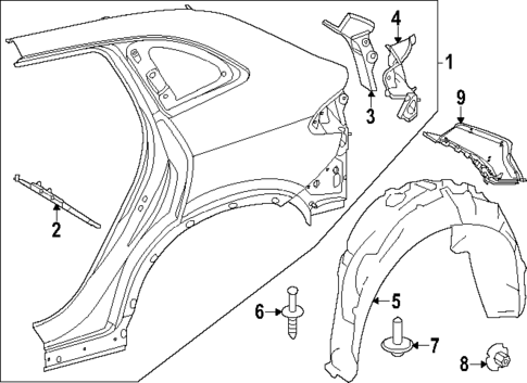 Quarter Panel & Components for 2024 Mercedes-Benz EQE SUV AMG&reg; #0