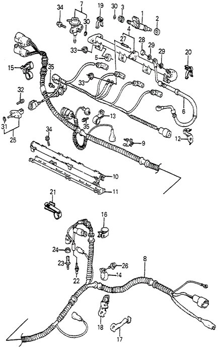 Fuel Injector - Fuel Pipe for 1985 Honda Accord #0