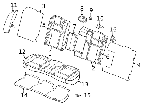 Rear Seat Components for 2007 Dodge Magnum #0