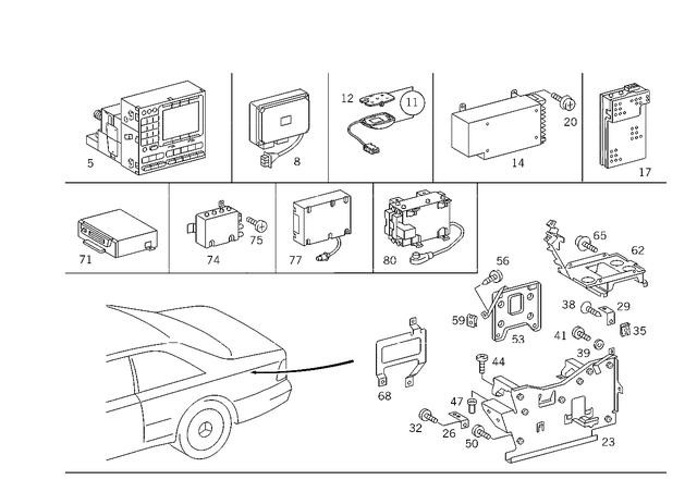 2028230211 - Electrical System: Plate for Mercedes-Benz Image image