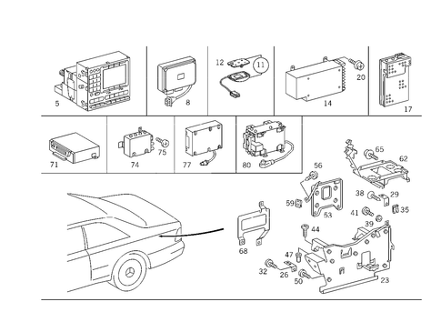 Communication and Navigation System (Cns) for 1993 Mercedes-Benz 500SEL #0