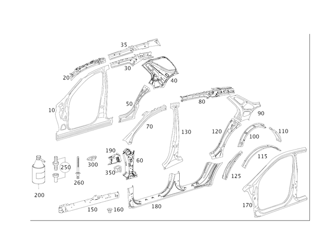 989710809 - Side Panels: Dampening for Mercedes-Benz Image image