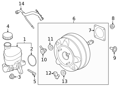 Master Cylinder - Components On Dash Panel for 2017 Ford Mustang #0