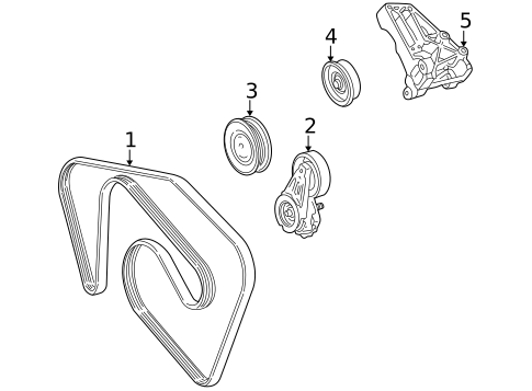 Belts & Pulleys for 2005 Ford Thunderbird #0