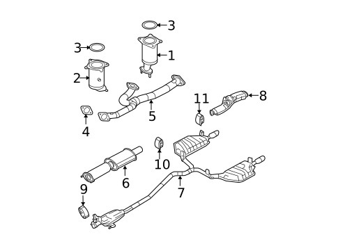 Exhaust Components for 2011 Ford Fusion #0