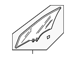73300SNAA12 - Body: Door Glass for Honda: Civic Image