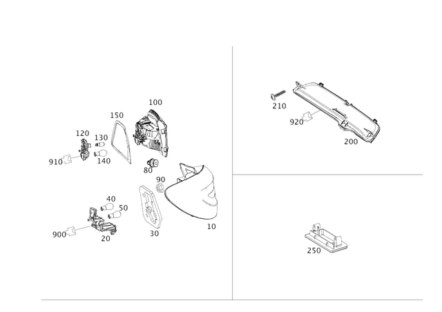 2468200564 - Electrical System: Rear Lamp for Mercedes-Benz Image image