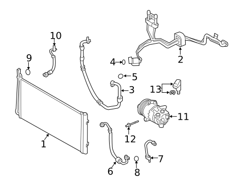 Condenser, Compressor & Lines for 2020 Land Rover Range Rover Evoque #0