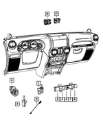 4602988AE - Electrical: 3 Gang Switch for Mopar Image