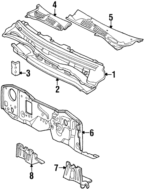 Cowl for 1997 Mercury Grand Marquis #0