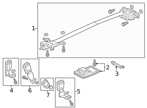 Second Row Seat Belts for 2022 Honda Odyssey #0