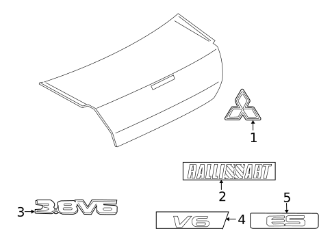 Exterior Trim - Trunk for 2007 Mitsubishi Galant #0