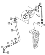 5011924AA - Engine 5.9L Six Cylinder (Diesel): Turbo Oil Drain Tube O Ring for Mopar Image