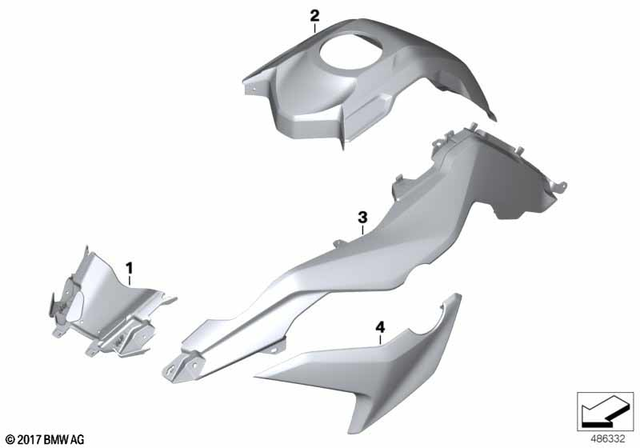 46618394064 - : Front Wheel Fender, Upper for BMW-Motorrad Image