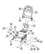 68080779AH - Interior Trim: Seat Adjuster for Dodge: Dart Image