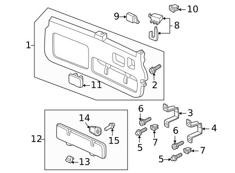 Interior Trim - Back Door for 1997 Honda CR-V #0
