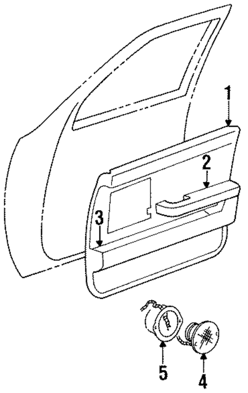 Interior Trim - Front Door for 1990 Chrysler New Yorker #0