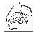 2009-2011 Toyota RAV4 - Mirror Assembly Right