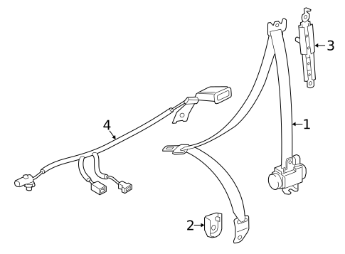 Seat Belt for 2020 Toyota Tacoma #1