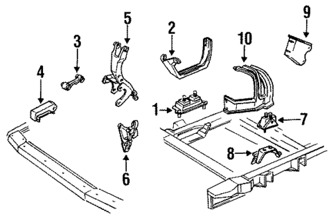 Engine & Trans Mounting for 1992 Oldsmobile Cutlass Supreme #1