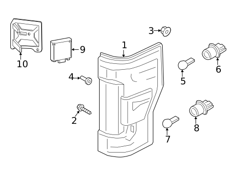 Tail Lamps for 2022 Ford F-450 Super Duty #2
