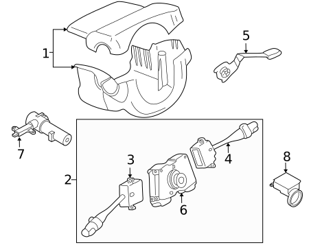 Shroud, Switches & Levers for 2003 Nissan Altima #0