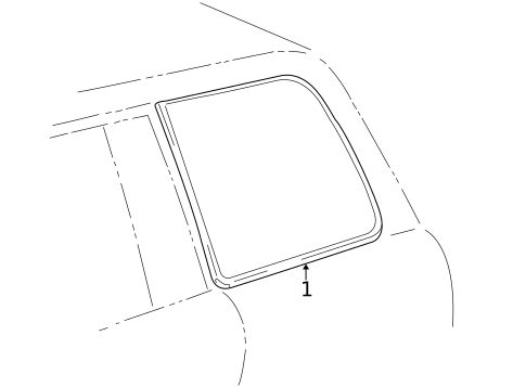 Glass & Hardware for 1997 Toyota RAV4 #1