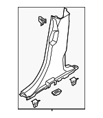 BB5Z7824357AA - Body: Lower Center Pillar Trim for Ford: Explorer Image