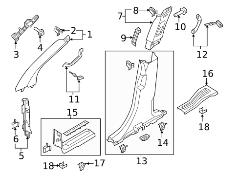 Interior Trim - Pillars for 2012 Ford Explorer #0
