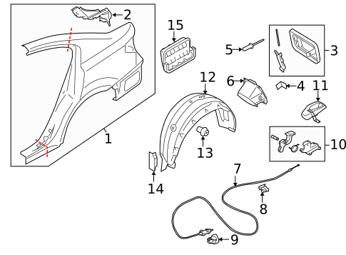 Fuel Door for 2012 Subaru Legacy #0