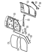 456636 - Body Sheet Metal Except Doors: Pin for Chrysler: Aspen | Dodge: Dakota, Durango, Ram 1500, Ram 2500, Ram 3500 | Jeep: Commander, Grand Cherokee, Liberty | Ram: 1500, 1500 Classic, 2500, 3500, Dakota Image