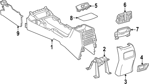 Center Console for 2023 Toyota Corolla Cross #1