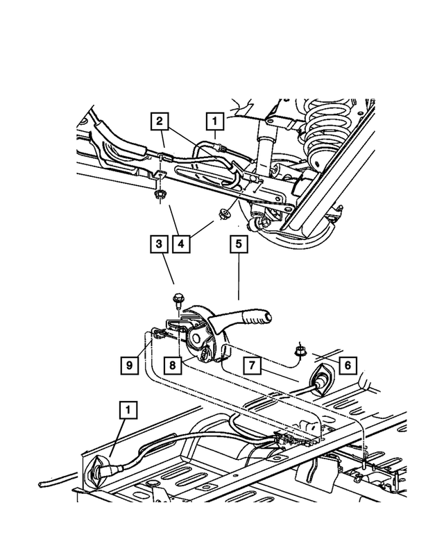 « 5273964AF – Parking Brake : Frein De Stationnement Cable, Côté Droit pour Mopar Image »