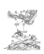 5273221AA - : Parking Brake Cable, Left Rear, Drum for Mopar Image