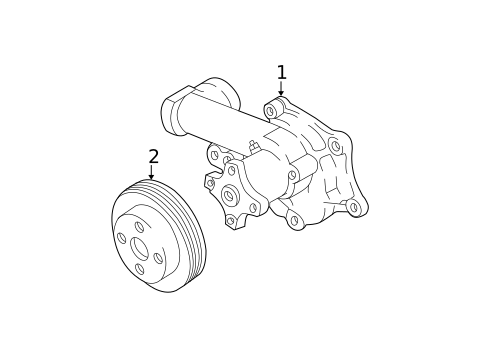 Water Pump for 1999 Hyundai Sonata #1