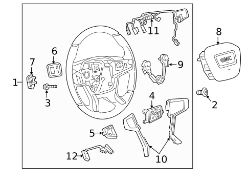 Steering Wheel & Trim for 2019 Chevrolet Colorado #0