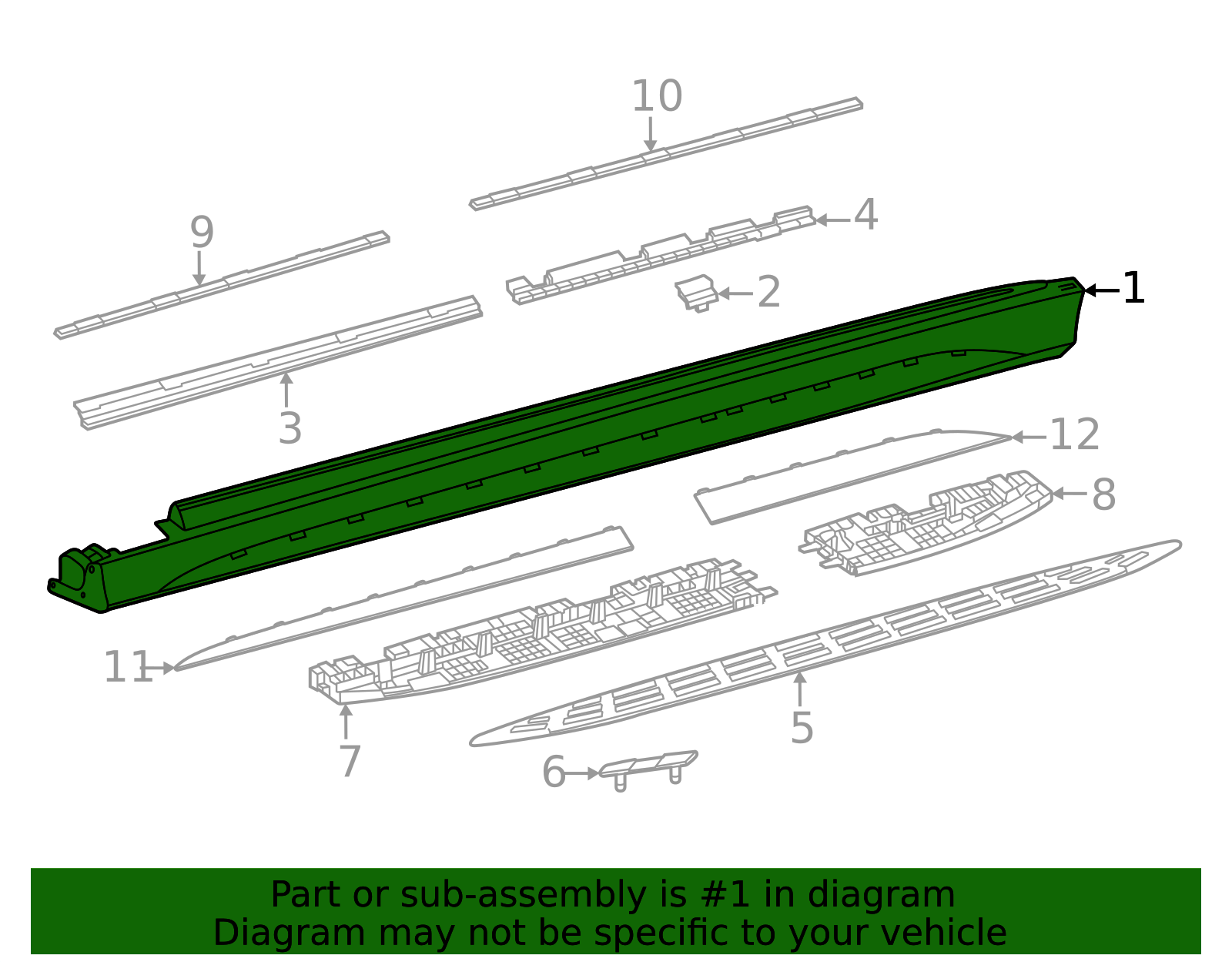 2021-2025 Mercedes-Benz Running Board 167-698-61-00 | Mercedes