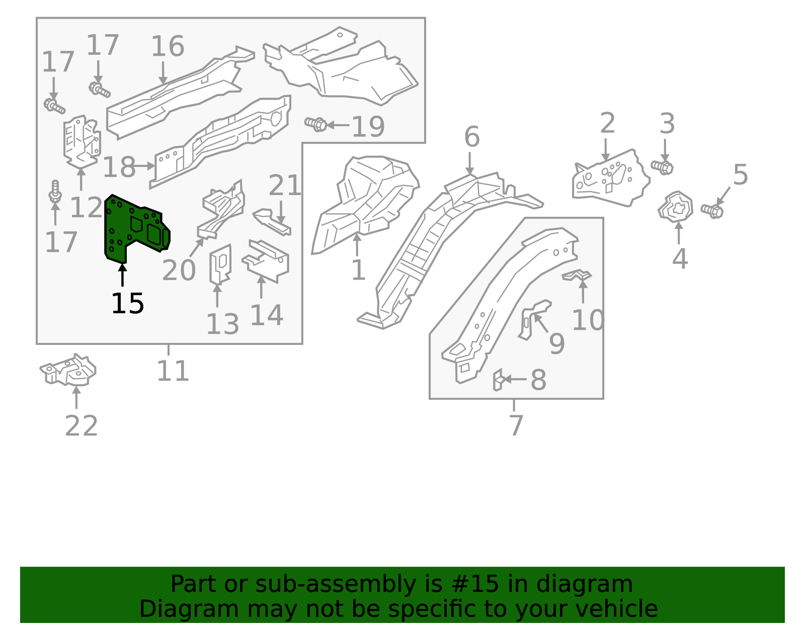60919-TRT-A00ZZ - 2018-2021 Honda Clarity - Flange L Front Bumper Beam ...
