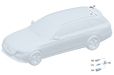 Rear Window Washer System for 1984 Mercedes-Benz 300CD #0