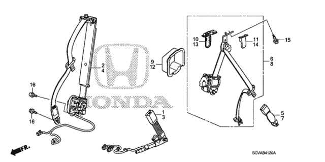 Seat Belts for 2007 Honda Element #0