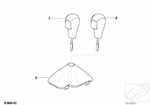 25167585730 - : Selector Lever Handle, Leath, Plastic Ring for BMW Image