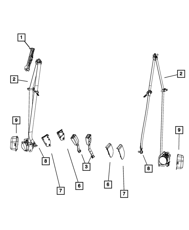 1DQ43XDVAA - Restraints: Anchor Cover, Driver for Mopar Image