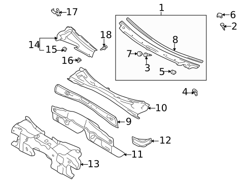 Cowl for 1999 Mazda Miata #0