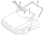 F5CZ5803100A - Body: Windshield for Ford: Escort | Mercury: Tracer Image